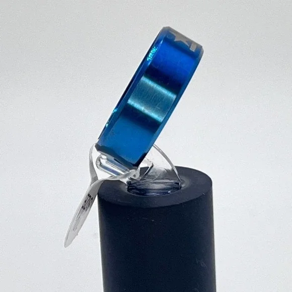 Dallas Cowboys Stainless Steel Blue Ring - Picture 3 of 7